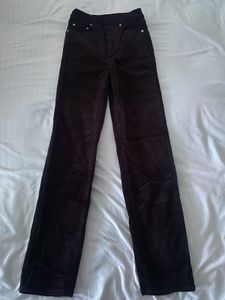 Black Corduroy Pants - High Waisted