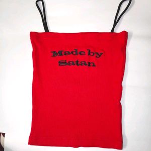 Red 'Made by Satan' Tank Top ❤️