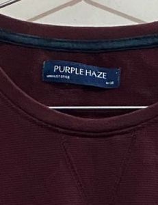 Purple Haze Long Sleeve Crewneck – Wine Red