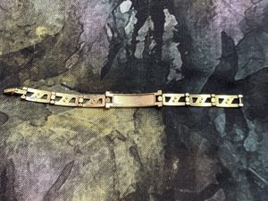 Golden Plated With Diamond Work Allah Name Braclet