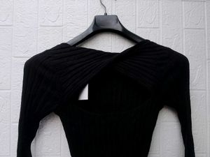 New with tag Pinterest Chic Black Cutout Knit Top