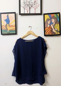 Blue Party Wear Formal Top For Women