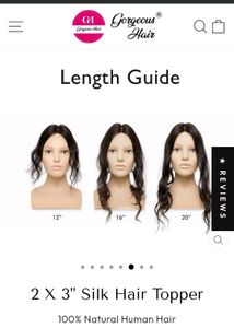 100%human Hair Silk Topper
