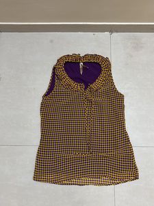 Polka Dot Ruffle Tank Top