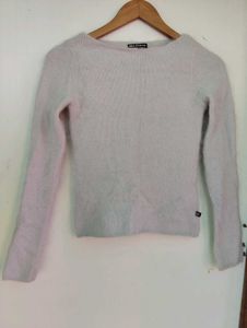 Light Grey Knit Long Sleeve Top