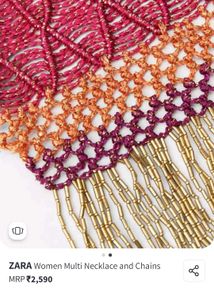 Zara Beaded Fringe Necklace