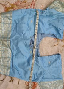 Sky Blue Saree Blouse