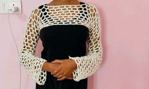 Crochet White Shrug