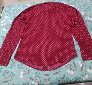 Polka Dot Button-Down Shirt