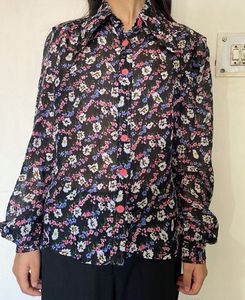 Balloon Sleeved Floral Shirt