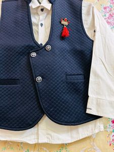 🇳🇿💫🔥Party wear Boys Navy Vest &amp; Shirt Set