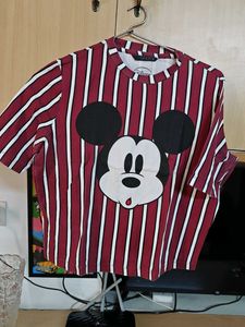 Mickey Mouse Striped T-Shirt