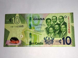 Ghana 10 Ceidi Currency Numismatic