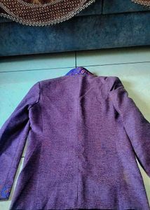 Purple Party Wear Blazer