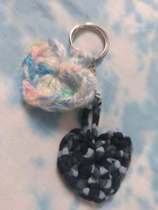 Crochet Heart Keychain Combo