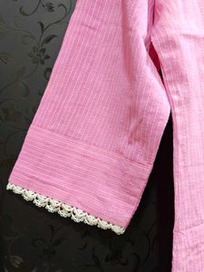 Pink Striped Kurta