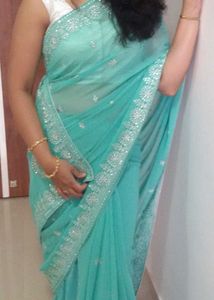Aqua Green Sequence Saree...
