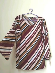 Striped Bell Sleeve Top