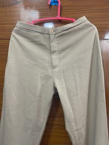 Brown Textured Pants