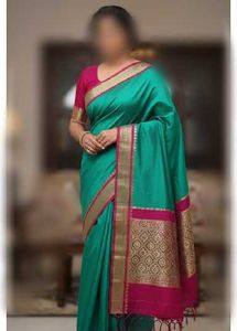 Elegant Green Silk Saree