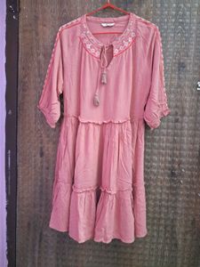 Pink Flared Dress