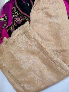 Embroidered Black &amp; Pink Sarara