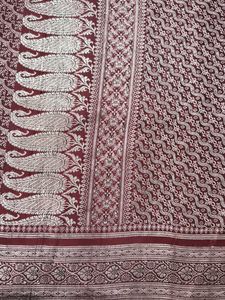 Maroon Banarasi Silk Saree