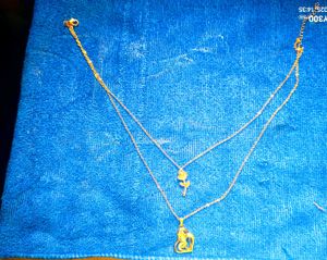 Layered Heart & Rose Necklace