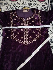 Velvet kurti