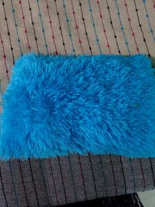 Sky Blue Furry Comfortable Cushion For Babies