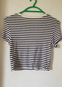 Zara Striped Cropped Tee