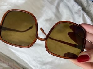 Large Retro Sunglasses Brown