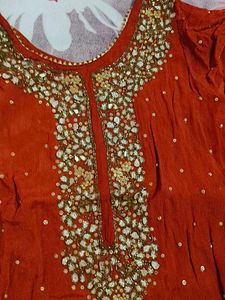 Rust Orange kurta Set