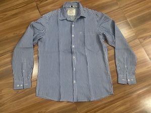 John Players Men Blue White Check Shirt