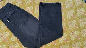 A Wide Leg Black Jeans