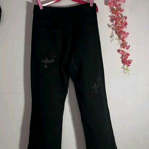 Black Embellished Jeans