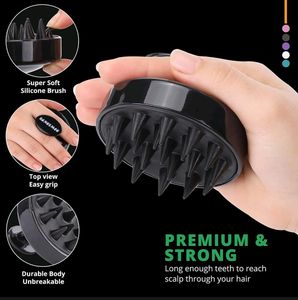 Black 1pc Handheld Scalp Massager Shampoo Brush