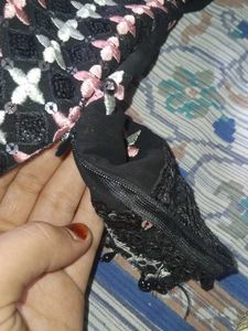 Black elegant ethnic top