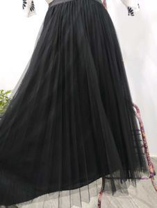 Tulle Pleated Skirt