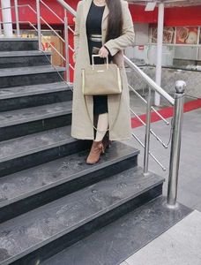 Tan Duster Coat with Black Inner