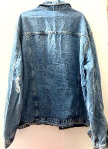 H&amp;amp;M Unisex Distressed Denim Jacket