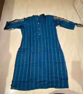 🌸✨ Chic & Comfy Embroidered Cotton Kurti ✨🌸