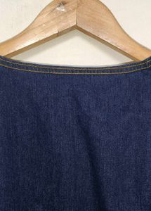 Trendy New .Denim Vest with Gold Buttons