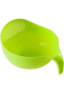 Premium Green Plastic Rice Washing Bowl