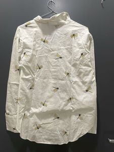 Dragonfly Print Button-Down Shirt