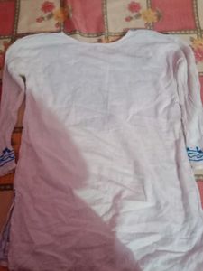 Off White Short Kurti