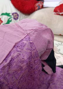 Purple And Black Shirt Nd Dupatta