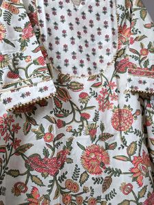 Plus Size Floral Printed Kurta Set