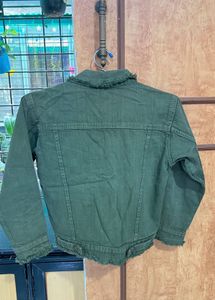 Olive Green Denim Jacket