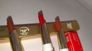 MyGlamm Loot Offers 🎉🎉🎉🎉Myglamm Ultimatte Long Stay Matte Lipstick - Promiscuous (1.3g), Fiery (1.3g) And Trophy (1.3g   New 🆕 🌼 Fresh